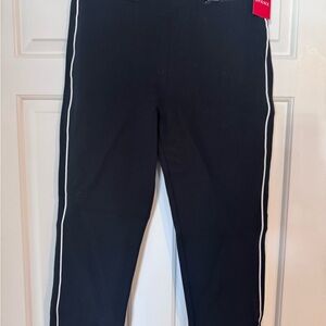 SPANX Black Leggings with White Accent